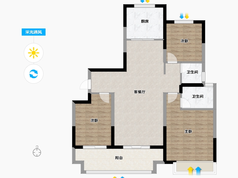 河南省-安阳市-利源·光明壹号-99.21-户型库-采光通风