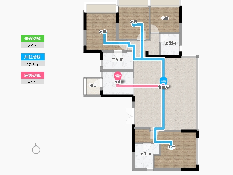 四川省-成都市-中建映锦江-105.74-户型库-动静线