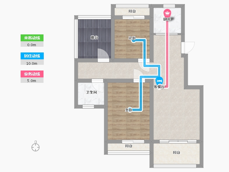 河南省-南阳市-浩创·伏牛山-63.99-户型库-动静线