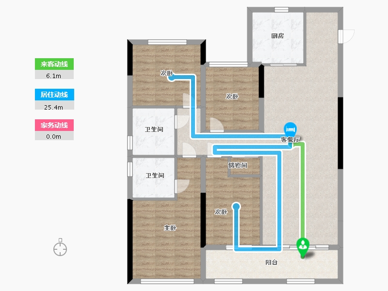 福建省-泉州市-龙湖椿实春江天越-114.40-户型库-动静线