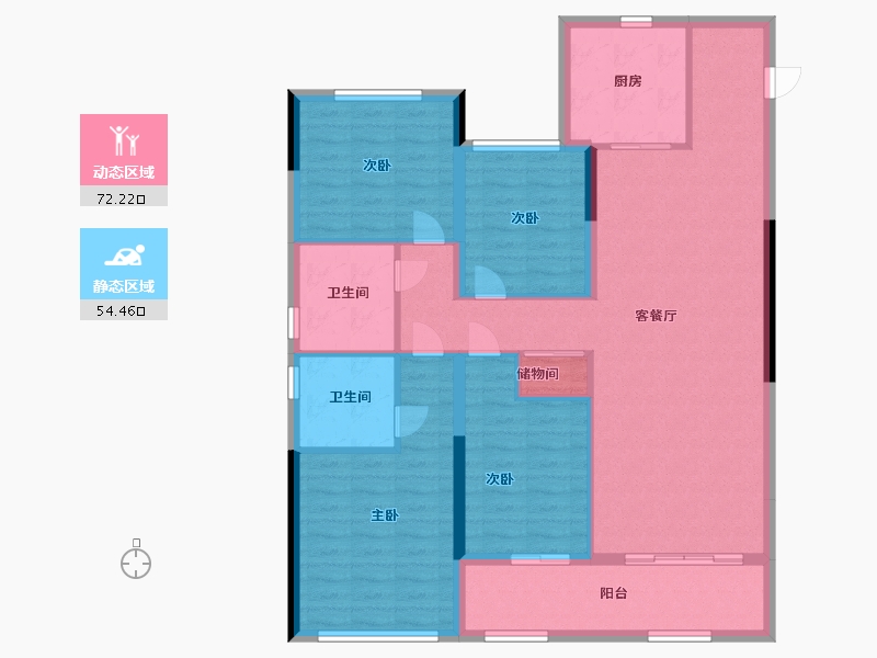 福建省-泉州市-龙湖椿实春江天越-114.40-户型库-动静分区