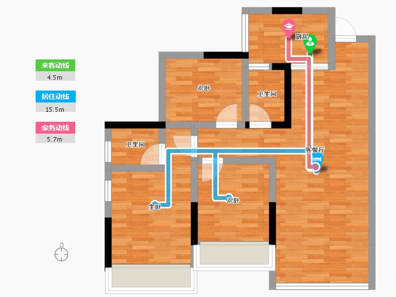 四川省-攀枝花市-鑫洋·天御城-68.69-户型库-动静线