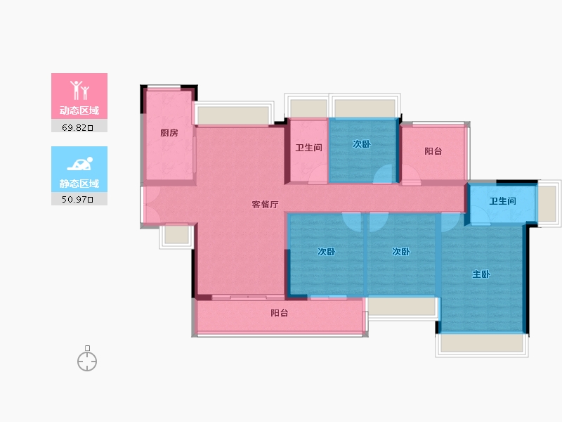 广东省-惠州市-星河冠誉府-108.05-户型库-动静分区