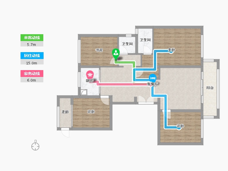 浙江省-温州市-中梁壹号院-104.00-户型库-动静线