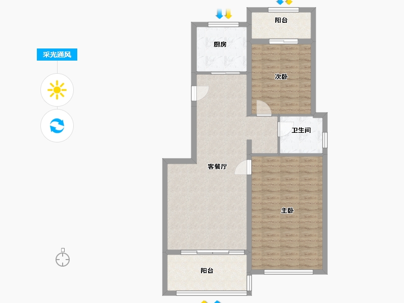 河南省-南阳市-浩创·伏牛山-88.01-户型库-采光通风