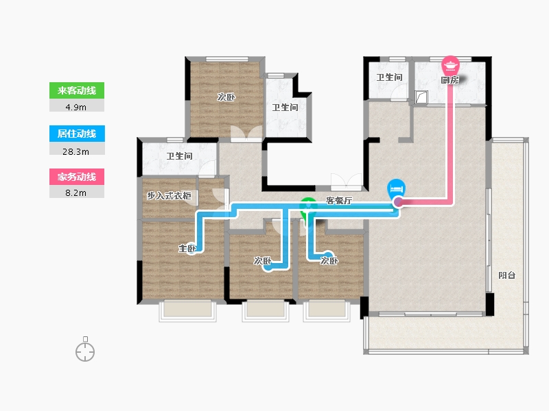 安徽省-合肥市-华侨城空港国际小镇水岸8号-177.47-户型库-动静线