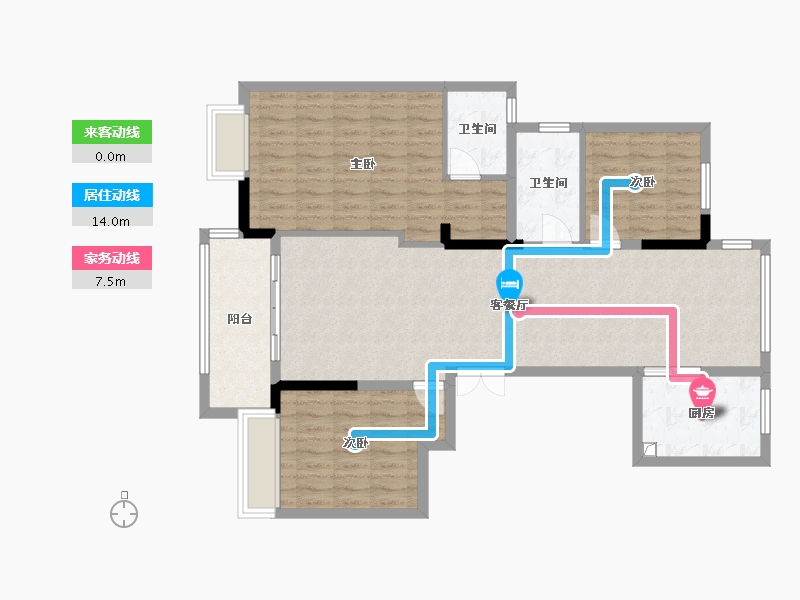 江苏省-苏州市-农联家园-120.00-户型库-动静线