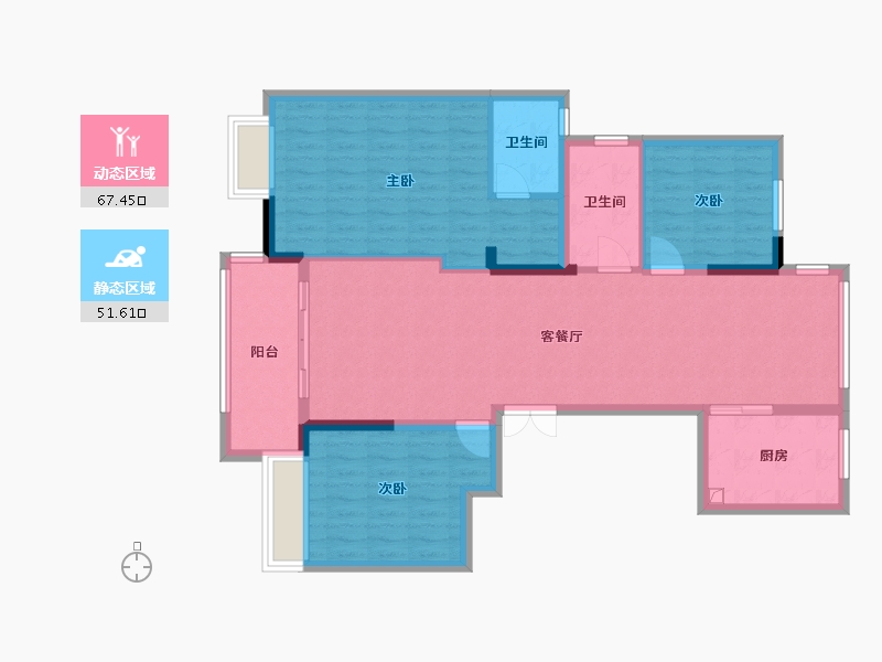 江苏省-苏州市-农联家园-120.00-户型库-动静分区