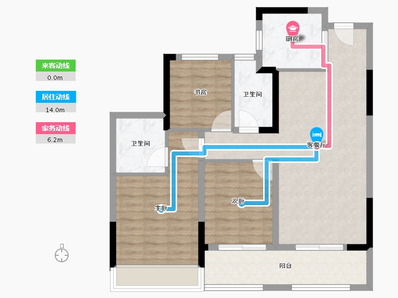 浙江省-衢州市-金成江潮鸣汇-85.60-户型库-动静线