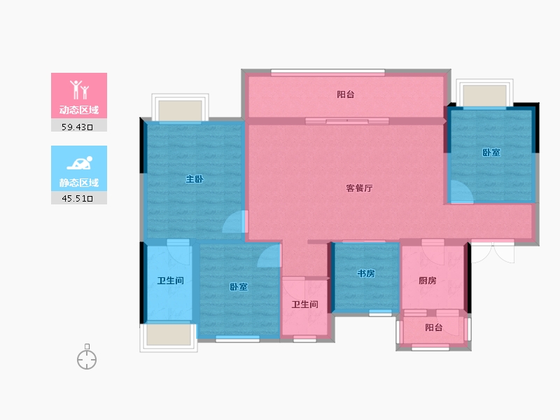 四川省-成都市-融侨望云-110.00-户型库-动静分区