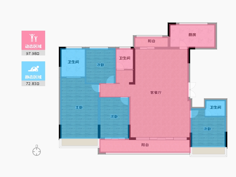 浙江省-嘉兴市-鸿翔百盛东望金邸-155.31-户型库-动静分区