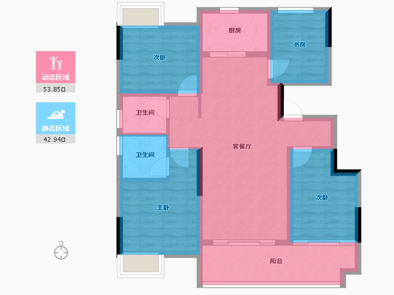 安徽省-滁州市-安建湖山樾-86.06-户型库-动静分区