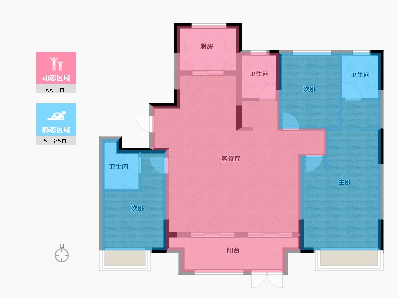 浙江省-湖州市-房总东茂府-106.48-户型库-动静分区