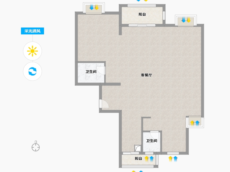 浙江省-宁波市-观湖佳苑-112.00-户型库-采光通风