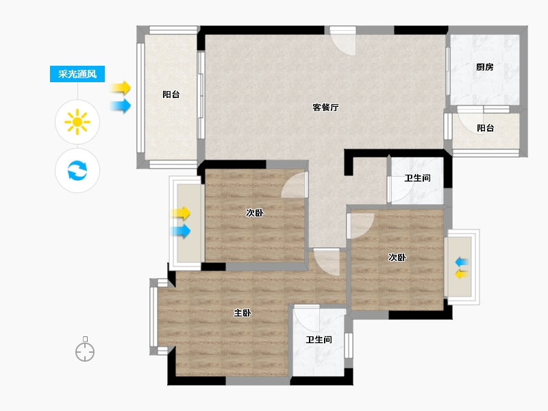 四川省-成都市-技师校二期-84.47-户型库-采光通风