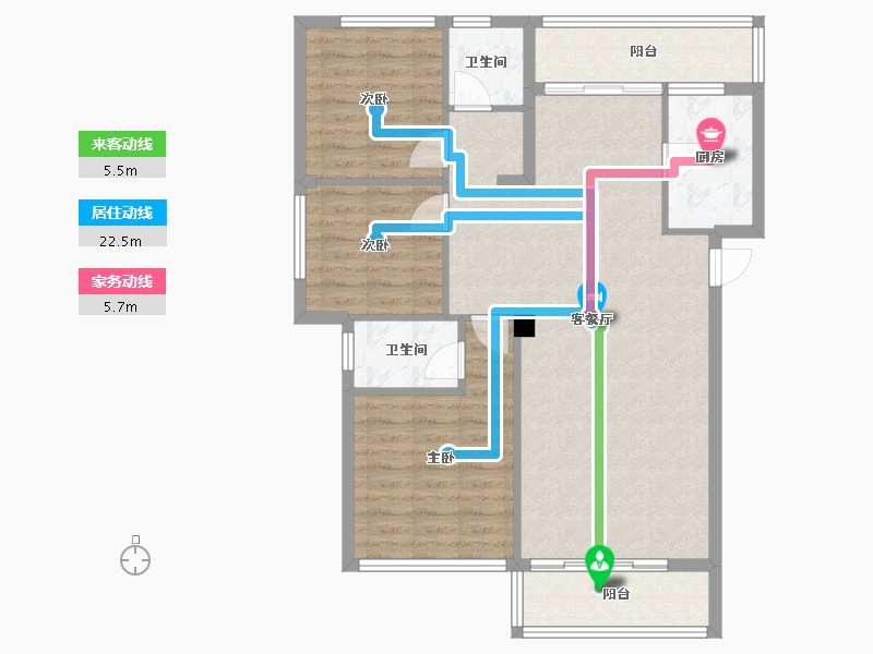 福建省-三明市-徐锦家园-100.80-户型库-动静线