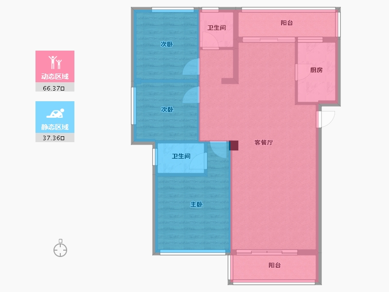 福建省-三明市-徐锦家园-100.80-户型库-动静分区