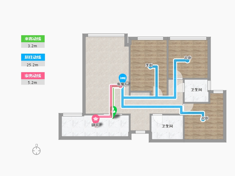 四川省-成都市-葛洲坝紫郡兰园-70.58-户型库-动静线