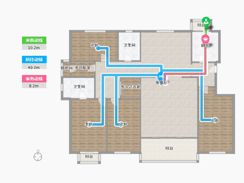 陕西省-西安市-群贤庄-205.00-户型库-动静线