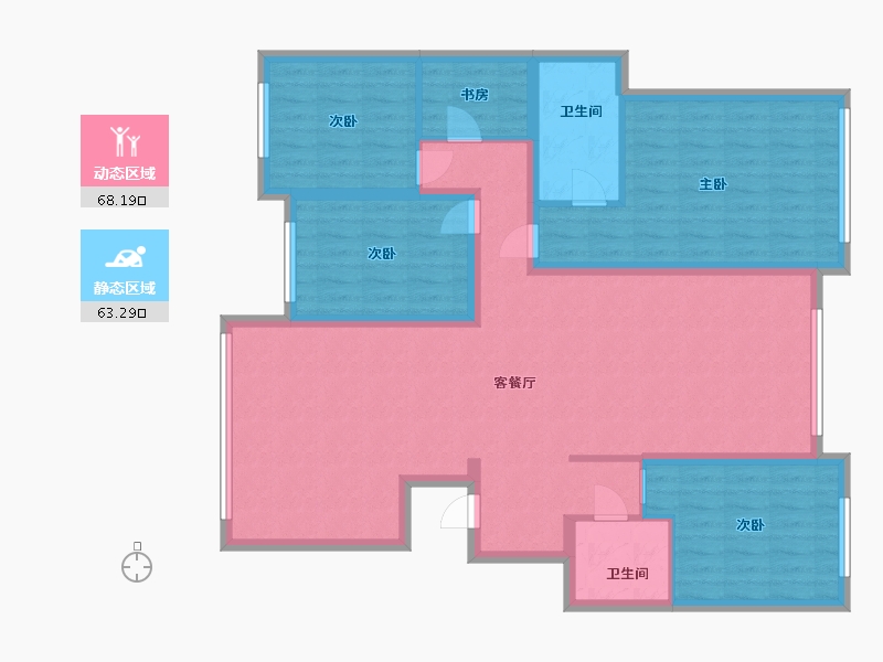 吉林省-长春市-中海盛世城-117.82-户型库-动静分区