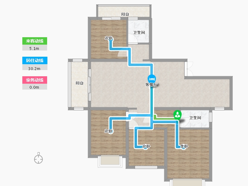 湖南省-株洲市-新华大厦-117.21-户型库-动静线