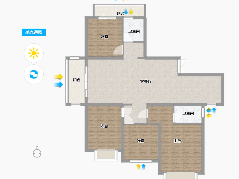 湖南省-株洲市-新华大厦-117.21-户型库-采光通风