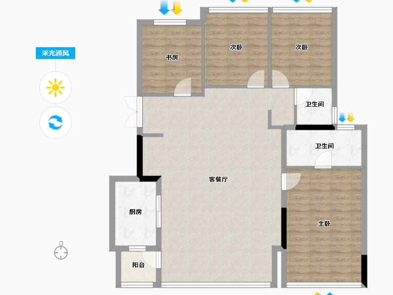 四川省-成都市-建发天府养云-117.54-户型库-采光通风