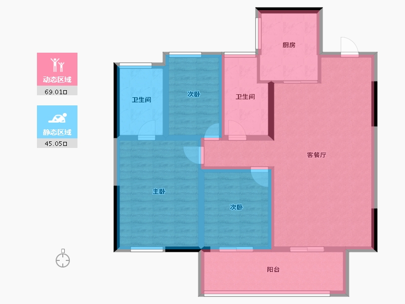 河北省-邢台市-龙门御府-102.02-户型库-动静分区