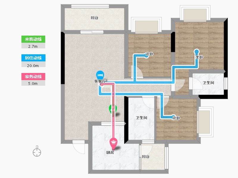 重庆-重庆市-海成百安学府-78.40-户型库-动静线