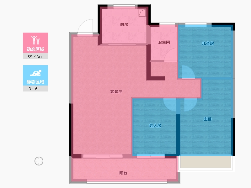 江苏省-南京市-创维·文悦府-81.51-户型库-动静分区