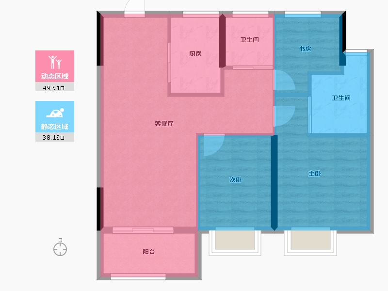 湖北省-武汉市-江悦蘭园-79.17-户型库-动静分区