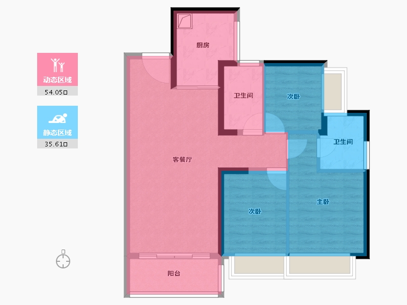 广东省-深圳市-万丰海岸城瀚府-80.00-户型库-动静分区