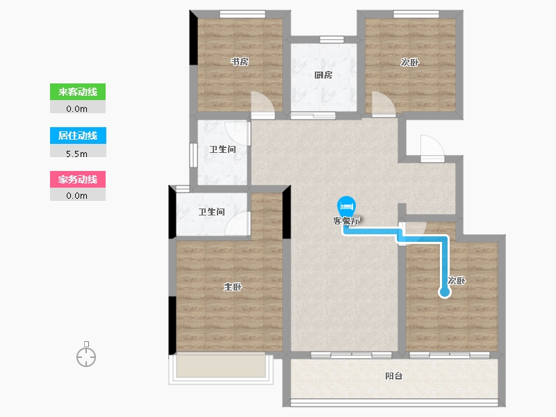 浙江省-杭州市-圣奥晓风望月府-101.00-户型库-动静线