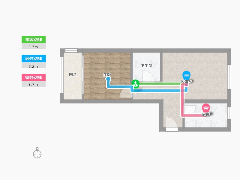 浙江省-杭州市-三里家园一小区-北区-43.00-户型库-动静线