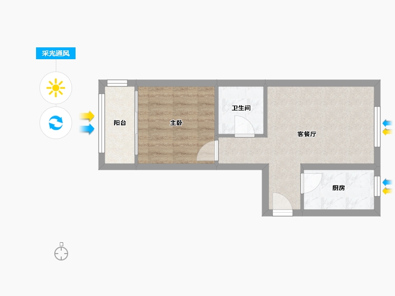 浙江省-杭州市-三里家园一小区-北区-43.00-户型库-采光通风