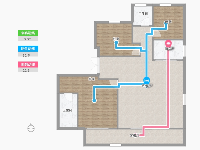 陕西省-西安市-金地·玖峯悦-114.85-户型库-动静线