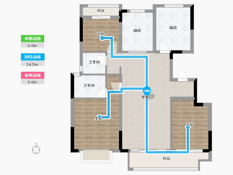 浙江省-宁波市-卿云府-102.01-户型库-动静线