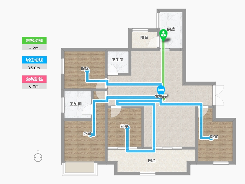 重庆-重庆市-金龙御府-96.37-户型库-动静线