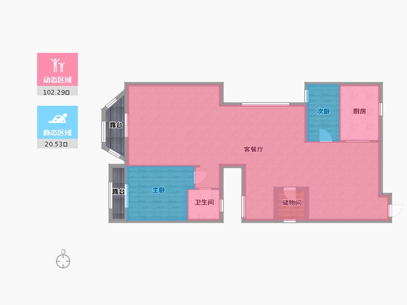 福建省-厦门市-水晶湖郡-120.00-户型库-动静分区