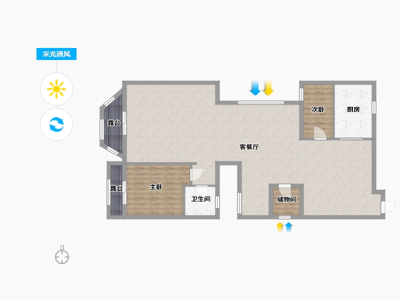 福建省-厦门市-水晶湖郡-120.00-户型库-采光通风