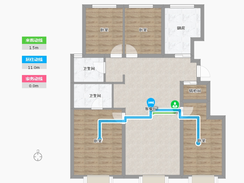 北京-北京市-北京建工·揽星宸-95.55-户型库-动静线