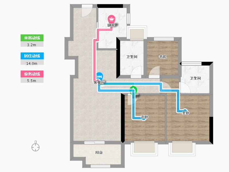 广东省-广州市-中铁·阅江来-78.39-户型库-动静线