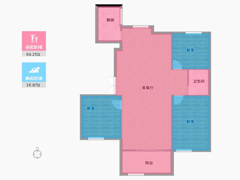 河北省-邢台市-龙门御府-97.84-户型库-动静分区