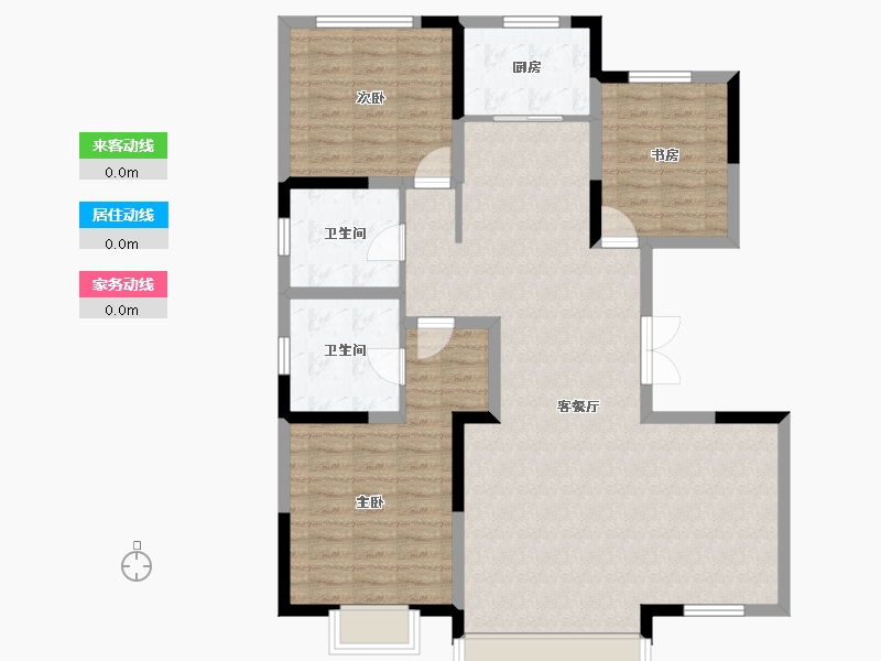 新疆维吾尔自治区-乌鲁木齐市-金阳·金宇华庭-109.78-户型库-动静线