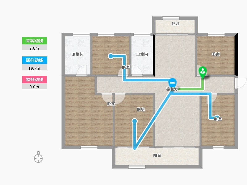 湖南省-长沙市-青竹湖曦园-112.09-户型库-动静线