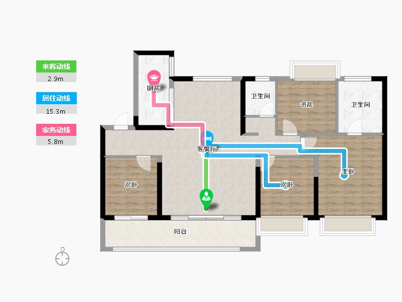 江苏省-南京市-颐居·华发颐和四季府-114.01-户型库-动静线