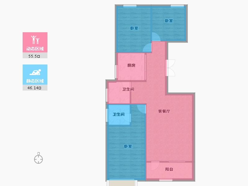 河北省-邢台市-龙门御府-93.12-户型库-动静分区