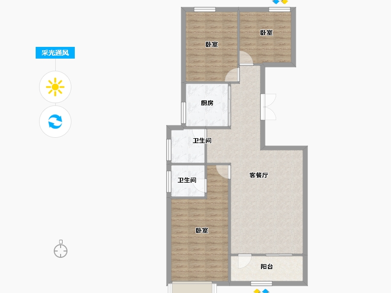 河北省-邢台市-龙门御府-93.12-户型库-采光通风