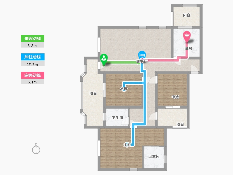 湖南省-怀化市-岳麓欧城-125.00-户型库-动静线