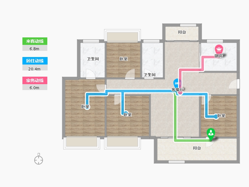 湖北省-襄阳市-华侨城天鹅堡-114.86-户型库-动静线